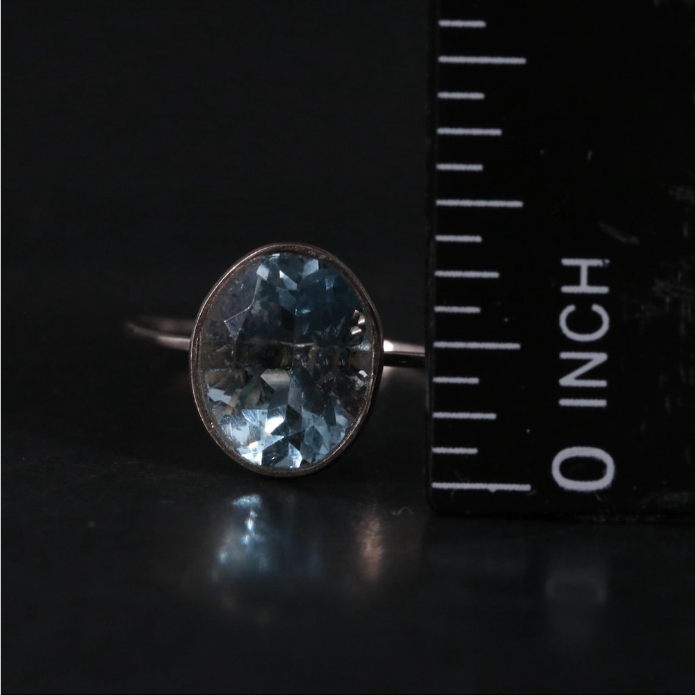 VTG 10K Blue Topaz Ring - Picture 4 of 5